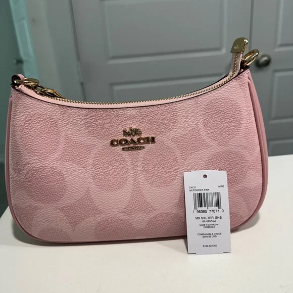 Coach pink powder Teri shoulder bag - Picture 1 of 11
